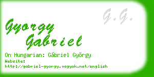 gyorgy gabriel business card